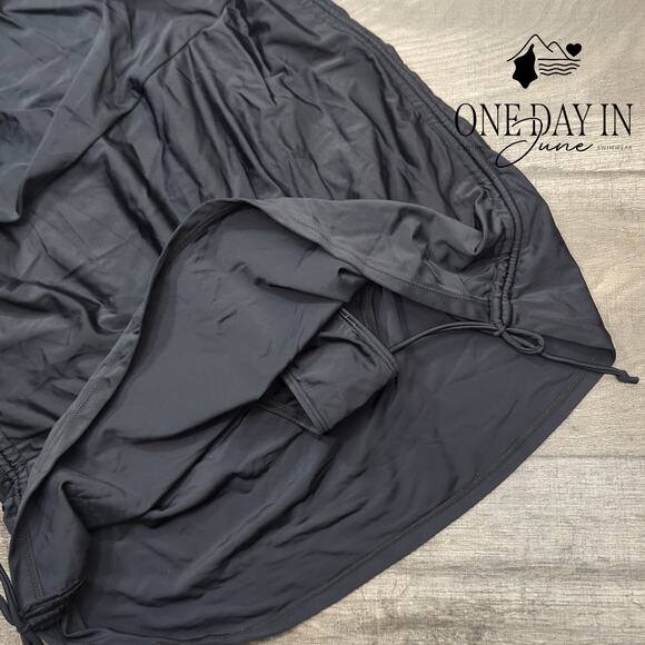 Eomenie Drawstring Swimdress One Piece Swimsuit Size M - Picture 6 of 7